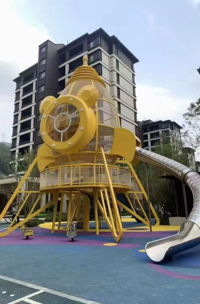 儿童游乐设施不锈钢滑梯生产安装